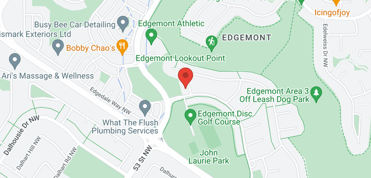 map of 12 EDGEMONT ESTATES Road NW